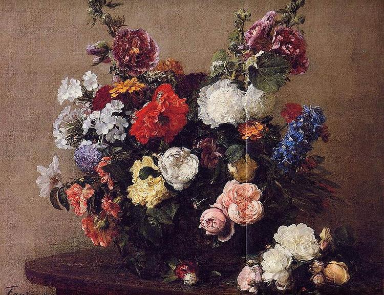 Henri Fantin-Latour Henri Fantin-Latour Bouquet of Diverse Flowers Germany oil painting art